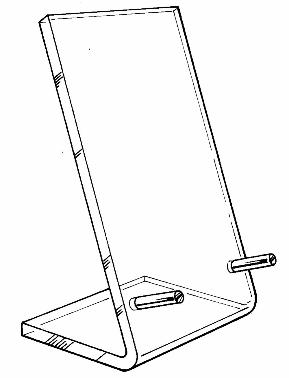 Acrylic Brass Peg Easel.         Categ  20-122