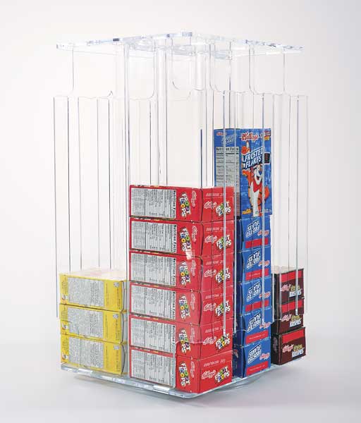 Gravity-Feed Cereal Box Dispenser.         Categ  34-177