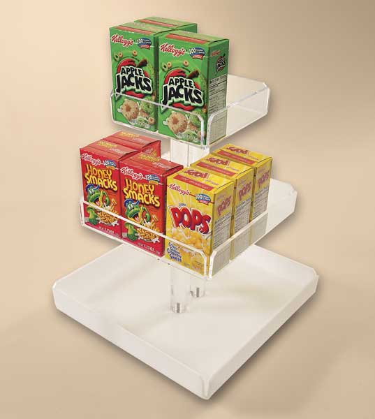Three Tier Cereal Box Display.         Categ  34-177