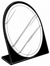 Black-Backed Countertop Mirrors.         Categ  16-93
