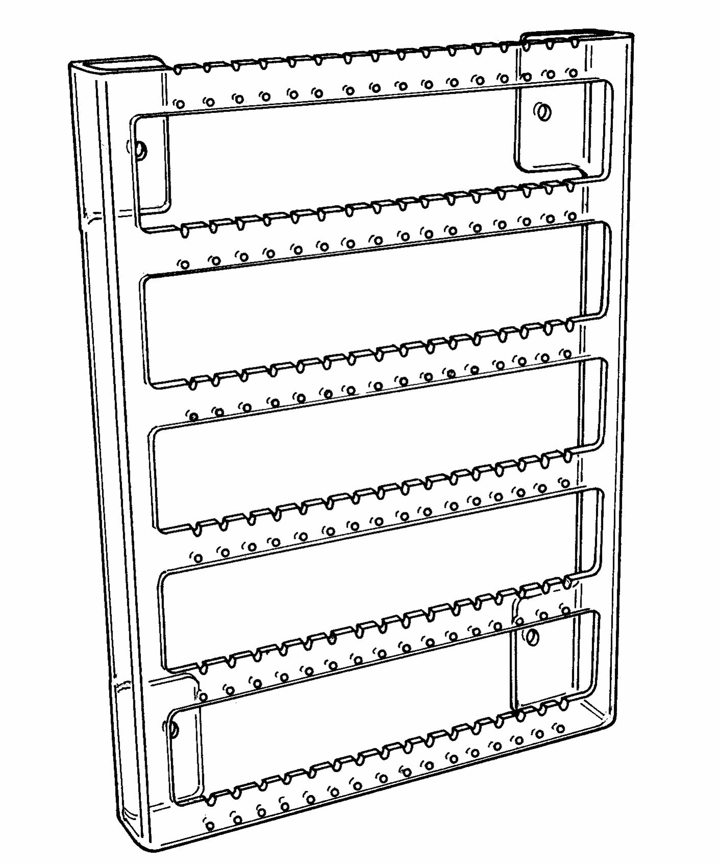 Wall mount 80 Pair Earring Display.         Categ 10-135