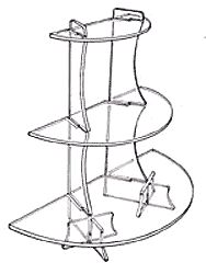 Half Round Interlocking Tier Riser.         Categ  16-84