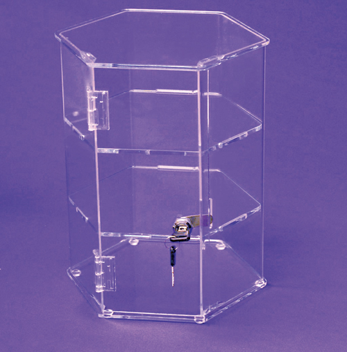 12" Tall Stationary Display Case.         Categ  138-139