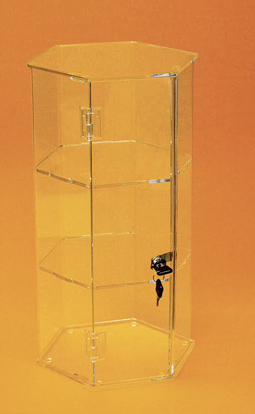 18" Tall Stationary Display Case.         Categ  138-139