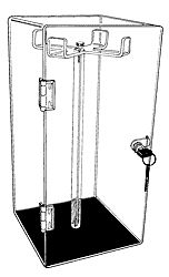 Rotating Square Necklace Case - Locking.         Categ 10-132
