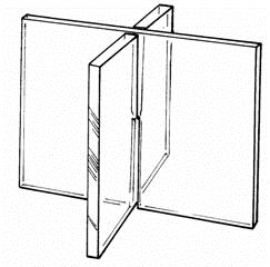 Two-Piece Interlocking Acrylic Pedestals.         Categ  16-95