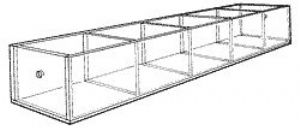 YT5X  Center Section: Five compartments, each pocket size Height 4" wide 5-3/4"